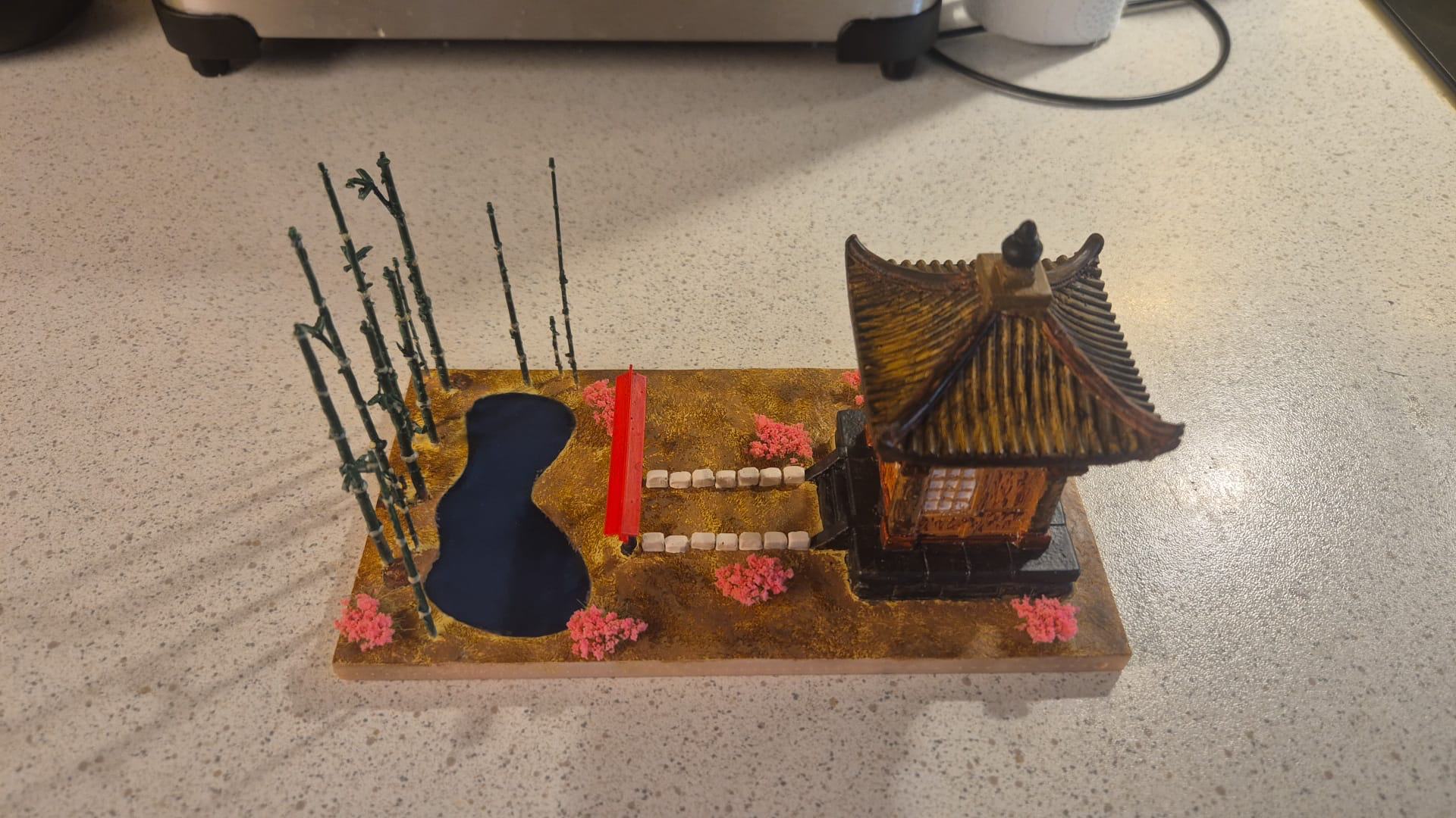 Jardin japonais miniature — figurine impression 3D résine Cannes Yves Bardou