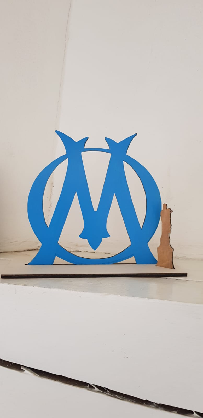 Logo OM — figurine impression 3D résine Cannes Yves Bardou